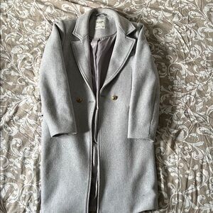 Abercrombie Petite wool blend Grey Pea Coat